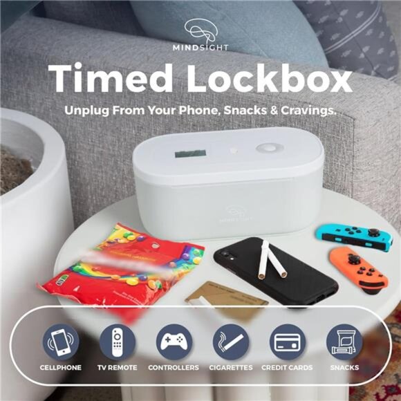 Mindsight Timed Lock Box | Unplug from Phones, Video Games, Social Media - Picture 2 of 7